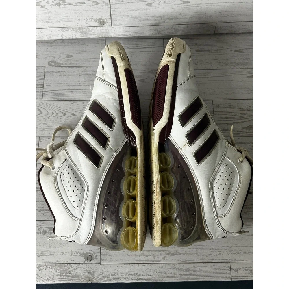 Adidas Climacool 2007 Basketball‎ Shoes Mens Size 13 White Maroon Sneakers